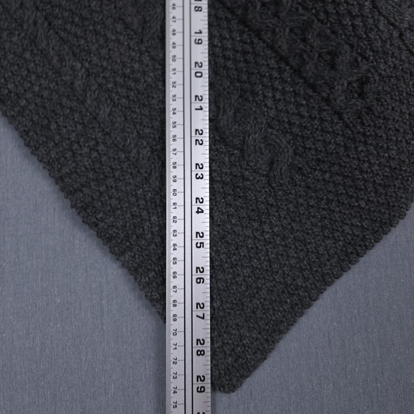 Aran Crafts Cape Womens Small Medium Charcoal Merino Wool Cable Knit Pullover - Picture 5 of 7